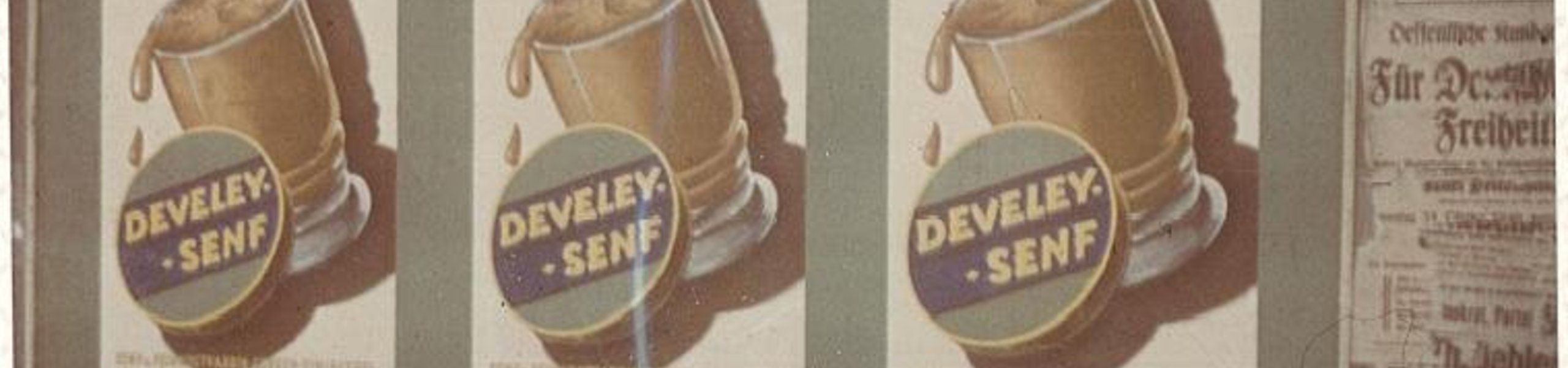 Alte Anzeige von Develey im Jahre 1949